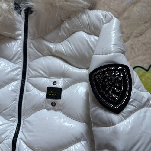 Blauer women's white puffer jacket