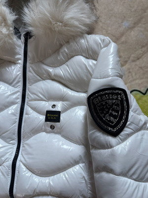Blauer women's white puffer jacket