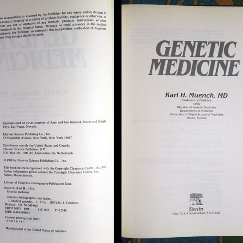 Genetic Medicine by Karl H. Muench like new, English edition