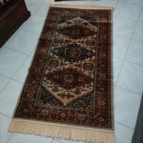 Biokarpet vintage wool and silk rug like new