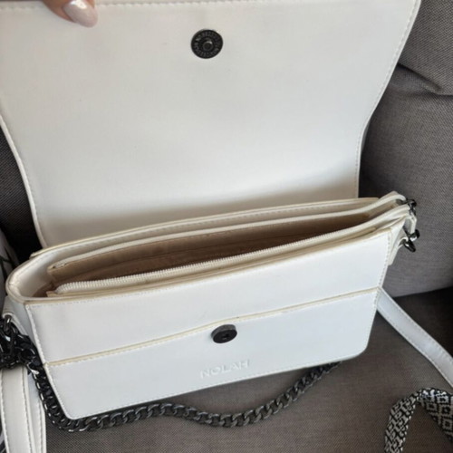 Nolah Eva white crossbody bag like new, quality leatherette