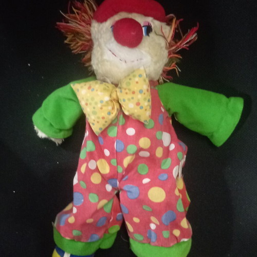 Vintage clown doll used, height 35 cm