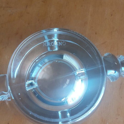 Crystal ashtray Krosno Poland used, height 6 cm