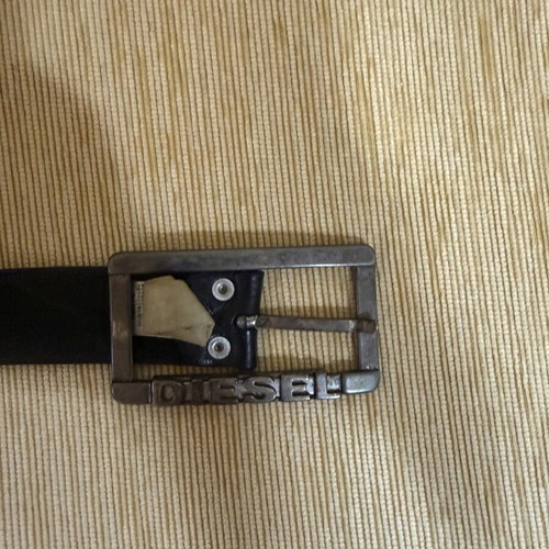 Diesel leather belt used, black, size 105