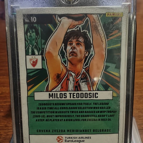 2024-25 Panini Donruss EuroLeague Basketball Net Marvels Gold Laser Parallel card Milos Teodosic