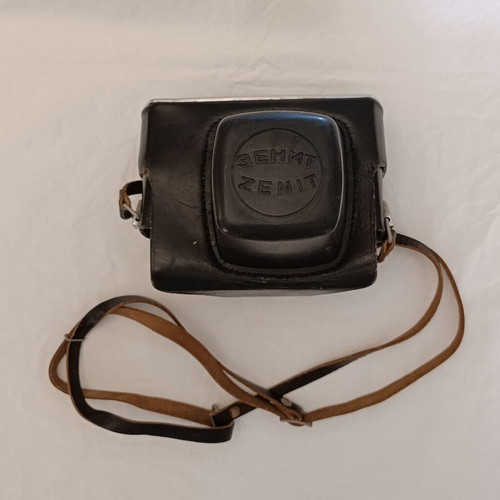 Zenit leather camera case vintage used, KMZ export 1970–1975