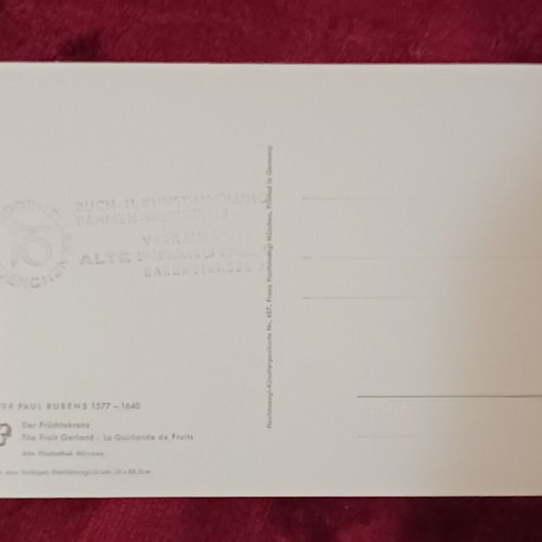 Rubens 487 card postal new
