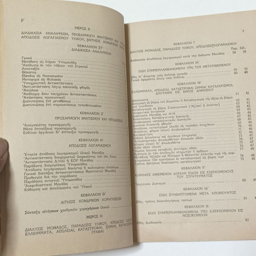 Military Regulation Efodiasmos Di' Ylikou Used