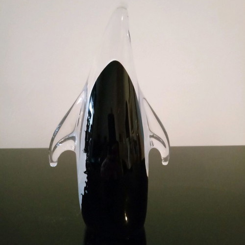 Crystal decorative penguin fm ronne by sweden (kosta boda) used