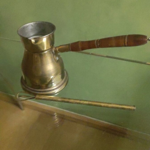 Bronze Greek Coffee Serving Set like new, 9 pieces
