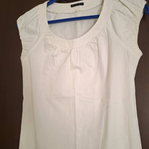 Sisley midi dress white like new, size S