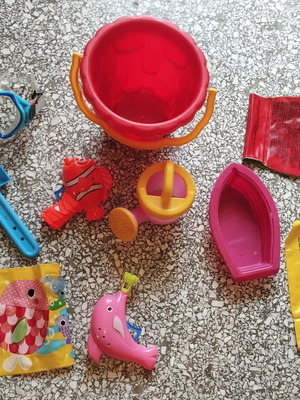 Beach toys set for children 5-7 years old, used