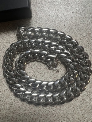 Cuban Link Necklace 57cm Stainless Steel 316L Unisex, New