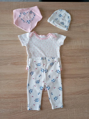 Baby set 0-3 months new, cotton