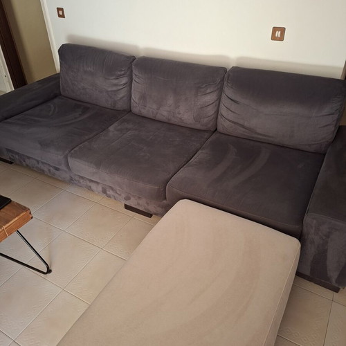 Corner sofa with removable chaise, 2.60m length, 1.00m depth