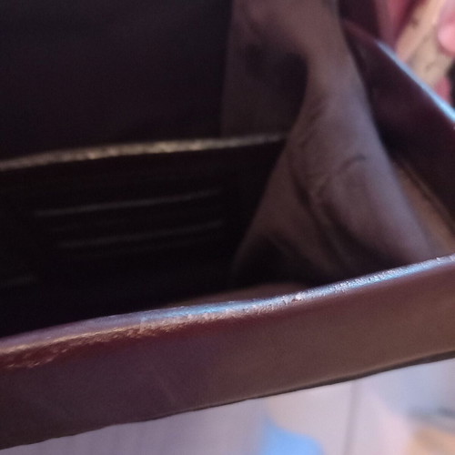 Leather professional bag brown, new, 42×30 cm