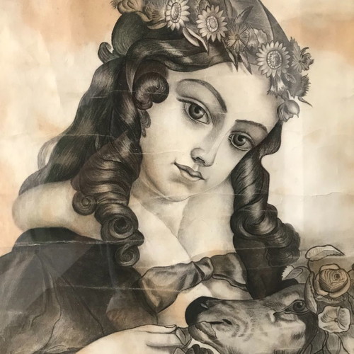 Old artwork by V. Chatzis 1899 used, dimensions 54x43 cm