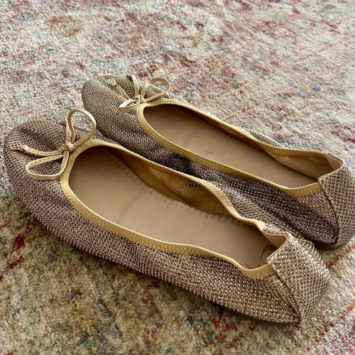 Exe ballerinas size 40 gold-silver like new