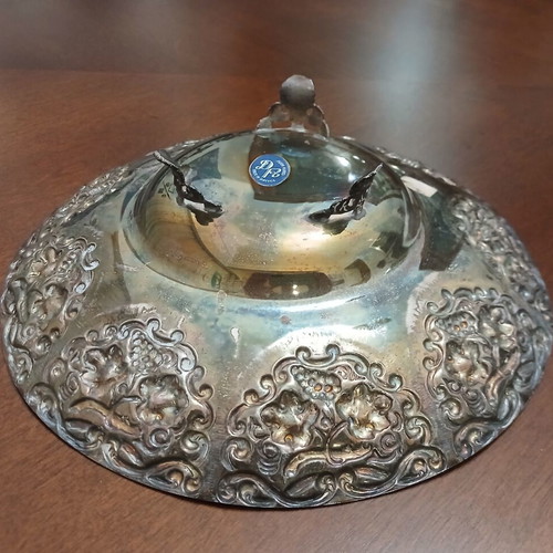 Set of 3 vintage silver-plated fondue dishes