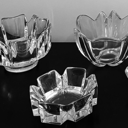 Orrefors Sweden crystal bowls like new, set of three