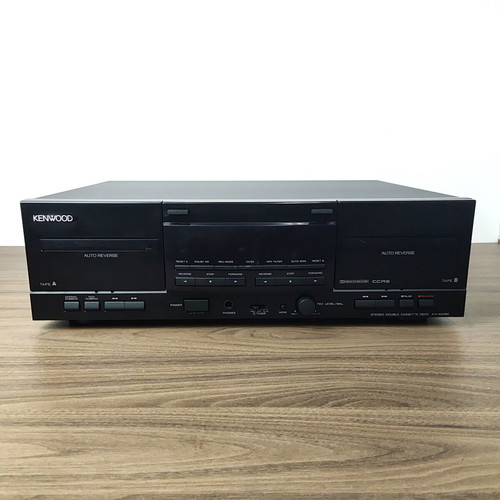 Kenwood KX-W4080 Vintage Double Cassette Deck used, black