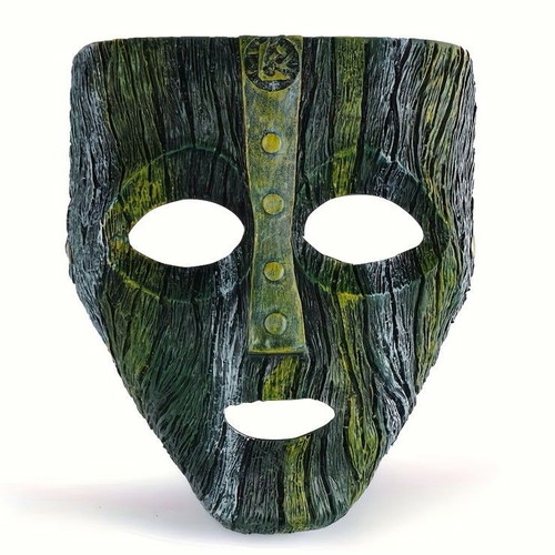Classic Green Tree Bark Resin Mask New Unique Home Decor Piece