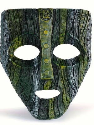 Classic Green Tree Bark Resin Mask New Unique Home Decor Piece