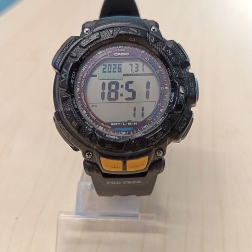 Casio PRG-240 solar watch used with new strap and solar capacitor