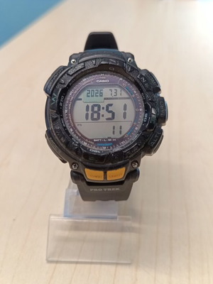 Casio PRG-240 solar watch used with new strap and solar capacitor