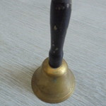 Old handbell with handle used
