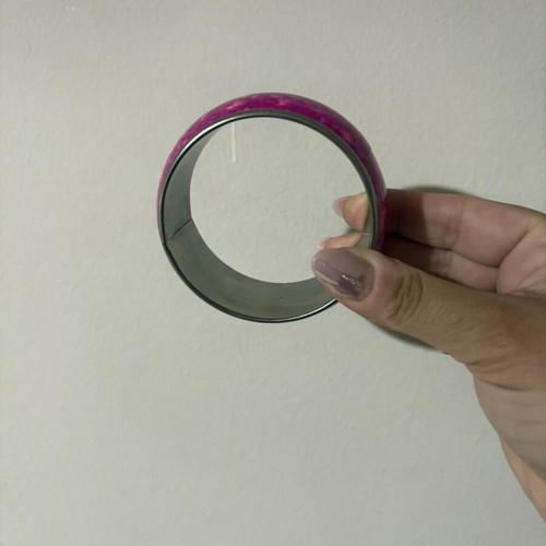 Metal bracelet like new, pink and silver