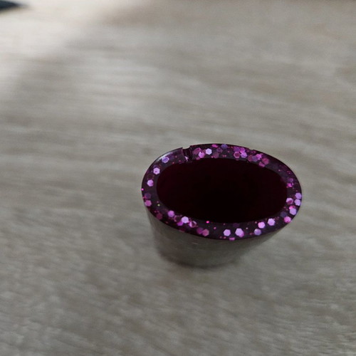 Lighter case made of liquid glass purple with rhinestones new