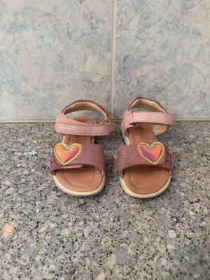 Garvalin children's leather sandals used, size 25, pink