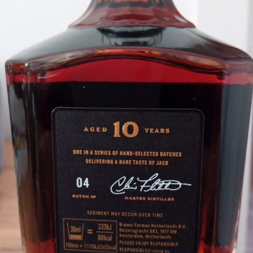 Jack Daniel's 10YO Batch 4 700ml new Tennessee whiskey