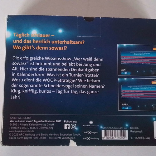 Wer weiß denn sowas? 2022 board game new, HEYE