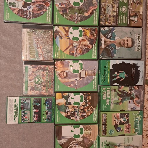 Panathinaikos Collectible Collection DVD CD Cassettes new, historic documentaries