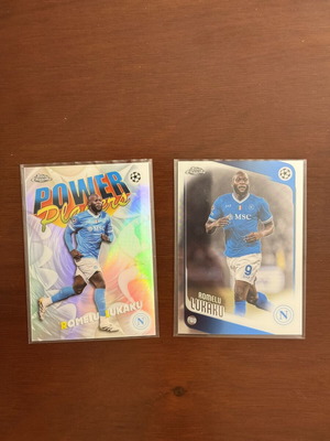 Romelu Lukaku Topps Chrome UCC 25-26 power player and base cards like new