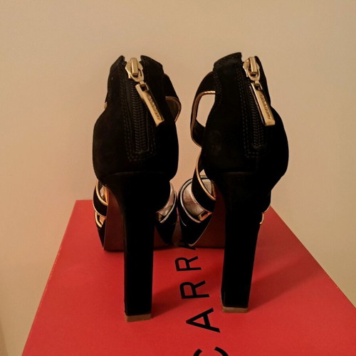 Carrano black elegant high-heeled sandals like new, size 37