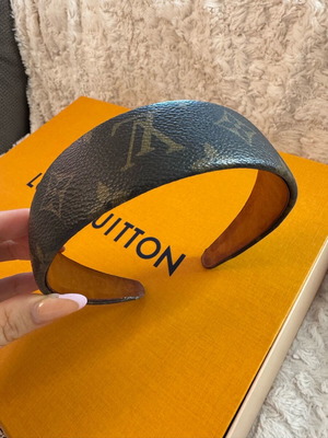 Louis Vuitton Monogram Headband used, beige and brown