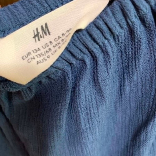 H&M Girls' Summer Blouse Size 134 New Blue