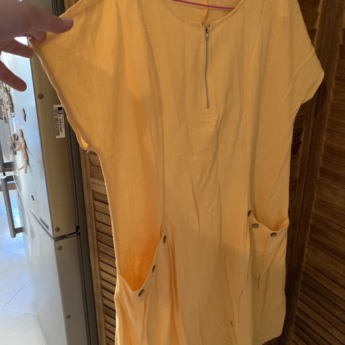 Yellow cotton dress new, size XL