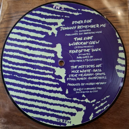 The Meteors 45 RPM picture disc like new