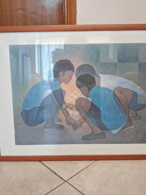 Decorative frame like new with printed artwork 73×54