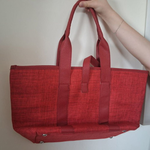 Modissimo red summer handbag new, canvas