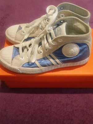Diesel women's shoes used, size 38, white and blue