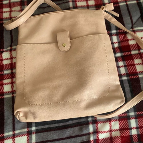 Crossbody bag in nude-pink color like new