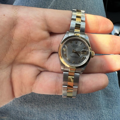 Rolex Datejust 26mm new old stock women's watch with two tone bracelet