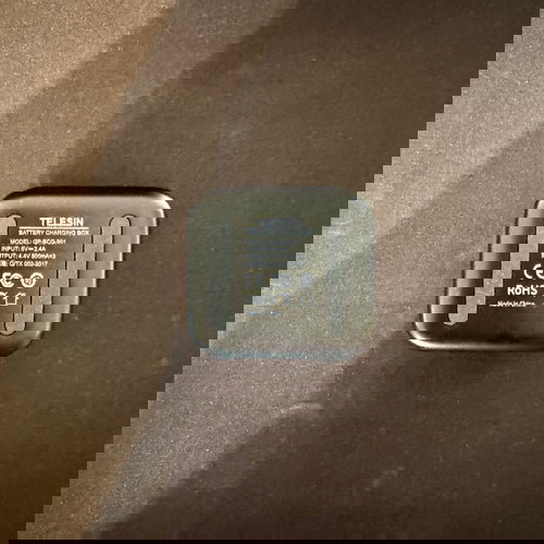 Telesin Battery Charging Box για GoPro Hero 9/10/11/12 σαν καινούργιο με 2 μπαταρίες