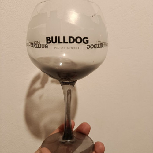 Bulldog London Dry Gin promotional large cocktail glass like new
