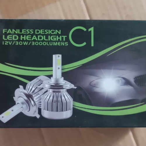 C1 Fanless LED H4 Headlights new 12V 30W 3000LM